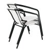Stohovatelná zahradní židle v bílo-černé barvě TK4003-2