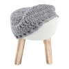 110649 8 taburet pleteny sedak seda vlna podnoz drevo tk3229