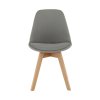 Židle, šedá / buk, LORITA-2