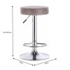 Barová židle čalouněná šedohnědá látka s efektem broušené kůže TK3183-2