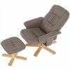 110973 25 relaxacni kreslo s drevenou podnozi hnedoseda latka tk3070