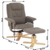 110973 26 relaxacni kreslo s drevenou podnozi hnedoseda latka tk3070