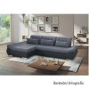 Celočalouněná rohová rozkládací sedací souprava tmavě šedá levé provedení TK3094-2
