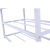 111432 8 lavice s botnikem s cernym calounenim a bilou kovovou konstrukci lyros
