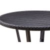 Zahradní stůl, kov hnědý, umělý ratan černý, polywood černý AZT-131 BK-OBR2