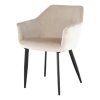 Křeslo, látka béžová / černé nohy, ODOVEL