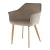 Křeslo, látka taupe / buk, ODOVEL