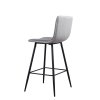 Barová židle, světlešedá/sivá /černá, TORANA-2