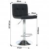 Barová židle, černá ekokůže / chrom, KANDY NEW-2
