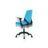 Kancelářská židle, modrá látka, černé PP područky KA-R204 BLUE-1
