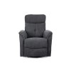 TV křeslo šedá látka, kov černý lak AKR136S