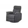 TV křeslo šedá látka, kov černý lak AKR136S