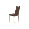 Jídelní židle, hnědá látka, kov cappuccino lesk DCL-393 BR2
