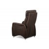 TV křeslo hnědá látka v dekoru broušené kůže AKR142H