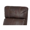 TV křeslo hnědá látka v dekoru broušené kůže AKR142H