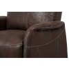 TV křeslo hnědá látka v dekoru broušené kůže AKR142H