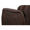 TV křeslo hnědá látka v dekoru broušené kůže AKR142H