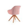 Jídelní židle, látka růžová, nohy masiv buk-OBR2-1 new