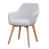 Designové křeslo, světlešedá/ buk, CLORIN NEW