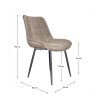 Židle, šedohnědá taupe / černá, Sarin-2