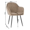 186794 18 designove kreslo sedohneda taupe velvet latka zirkon