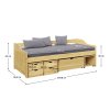 Postel s úložným prostorem, přírodní, 90x200, MAXI NEW-2