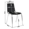Zasedací židle, černá ekokůže, ZEKI-2