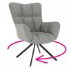 Designové otočné křeslo, šedá/černá, KOMODO-2