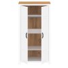 Věšáková skříň, bílá alba / dub craft zlatý, LANZETTE F-3