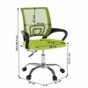 Kancelářská židle, zelená / černá, DEX 2 NEW-2