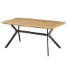 Jídelní stůl, dub / černá, MEDITER 160x90cm