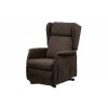 TV a relaxační křeslo ušák elektrické polohování 1 motor hnědá látka AKR134H