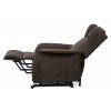 TV a relaxační křeslo ušák elektrické polohování 1 motor hnědá látka AKR134H
