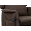 TV a relaxační křeslo ušák elektrické polohování 1 motor hnědá látka AKR134H