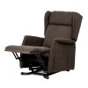 TV a relaxační křeslo ušák elektrické polohování 1 motor hnědá látka AKR134H