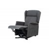 TV a relaxační křeslo ušák elektrické polohování 1 motor šedá látka AKR134S
