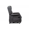TV a relaxační křeslo ušák elektrické polohování 1 motor šedá látka AKR134S