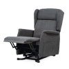 TV a relaxační křeslo ušák elektrické polohování 1 motor šedá látka AKR134S