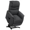 TV a relaxační křeslo s elektrickým ovládáním, potah šedá látka AKR133S