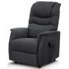 TV a relaxační křeslo s elektrickým ovládáním, potah šedá látka AKR133S