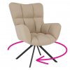 Designové otočné křeslo, béžová/černá, KOMODO-2