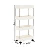 Pojízdný regál, bílá, DALEM-2
