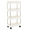 Pojízdný regál, bílá, DALEM