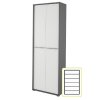 Vysoká skříň, grafit/bílá, RIOMA NEW TYP 5-2
