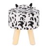 192815 24 taburet ve tvaru kravicky latka velvet bila cerna prirodni molly