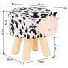 192815 28 taburet ve tvaru kravicky latka velvet bila cerna prirodni molly