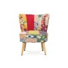 Francouzské křeslo, potah látka patchwork AK-106 PW2-1