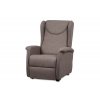 TV křeslo ušák elektrické polohování 2 motory béžovostříbrná látka AKR135ST