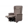 TV křeslo ušák elektrické polohování 2 motory béžovostříbrná látka AKR135ST