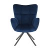 194075 44 designove otocne kreslo modra velvet latka cerna komodo